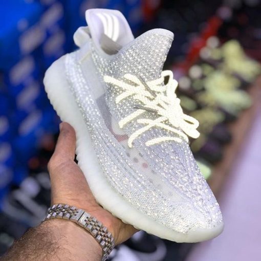 کتانی مردانه آدیداس یزی بوست Adidas Yeezy Boost 350 V2 سفید طوسی