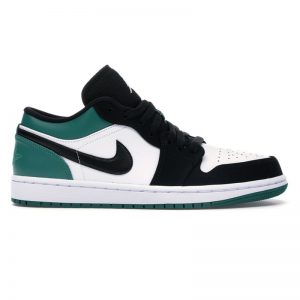 جردن وان وایت بلک گرین Jordan 1 Low White Black Mystic Green