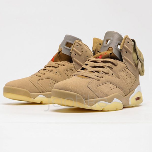 جردن 6 تراویس اسکات خاکی Jordan 6 Retro Travis Scott British Khaki