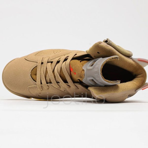 جردن 6 تراویس اسکات خاکی Jordan 6 Retro Travis Scott British Khaki