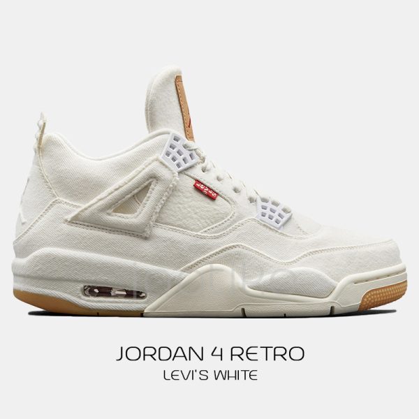 نایک جردن 4 رترو Jordan 4 Retro Levi's White