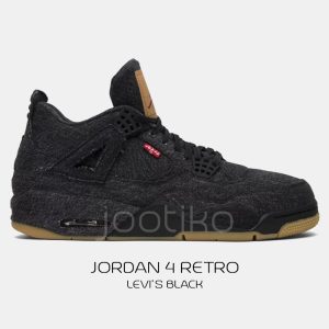 نایک جردن 4 رترو Jordan 4 Retro Levi's Black