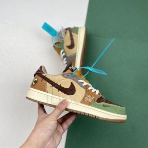 نایک جردن وان Air Jordan 1 Low Flax and Oil Green