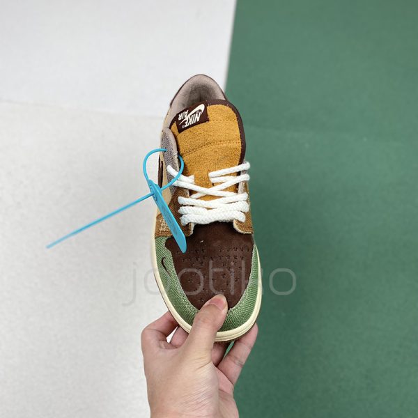 نایک جردن وان Air Jordan 1 Low Flax and Oil Green