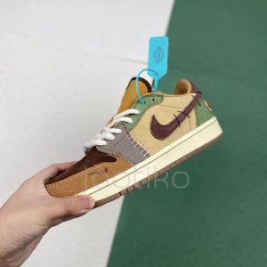 نایک جردن وان Air Jordan 1 Low Flax and Oil Green