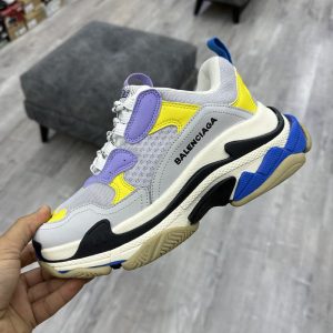 کفش زنانه بالنسیاگا Balenciaga Triple S Purple Yellow Blue