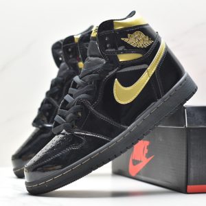 نایک جردن وان Jordan 1 Retro High Black Metallic Gold