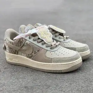 نایک تراویس اسکات ایرفورس وان Nike Air Force 1 x Travis Scott Grey White