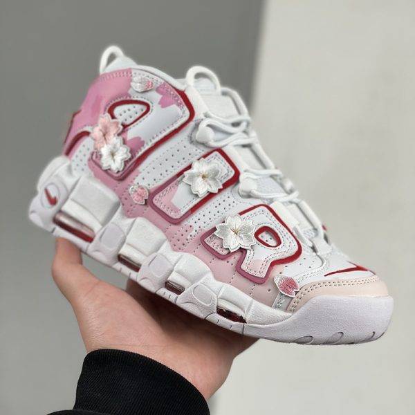 نایک ایر مور آپتمپو Nike Air More Uptempo White Pink Flower