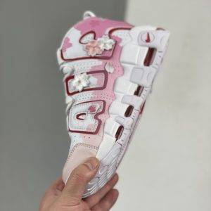 نایک ایر مور آپتمپو Nike Air More Uptempo White Pink Flower