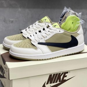 ایر جردن وان نچرال آلیو Jordan 1 Low Golf Travis Scott Neutral Olive