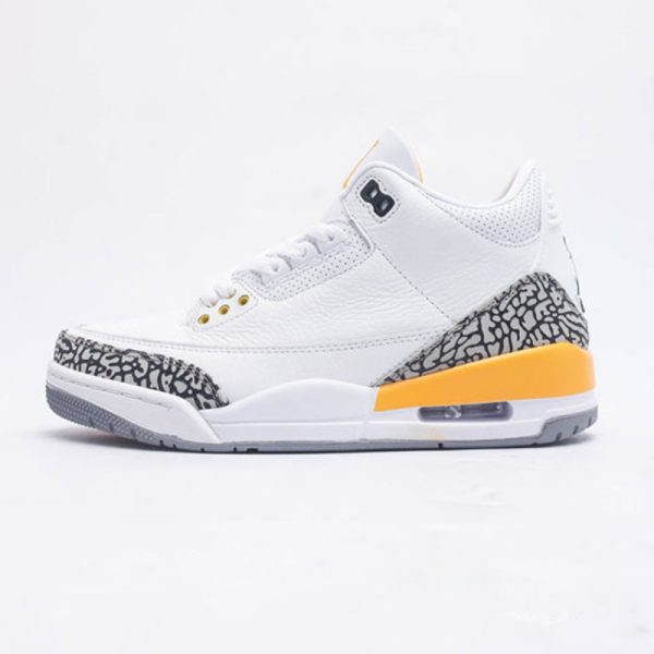 نایک جردن 3 رترو لیزر اورنج Jordan 3 Retro Laser Orange سفید نارنجی