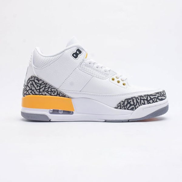 نایک جردن 3 رترو لیزر اورنج Jordan 3 Retro Laser Orange سفید نارنجی