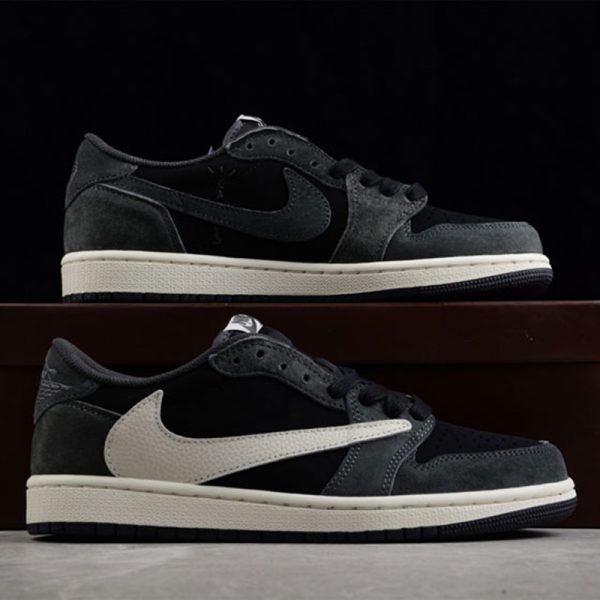 Jordan 1 Low OG Grey/Black Suede leather