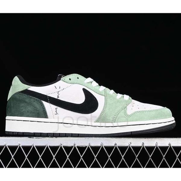 ایر جردن وان لو Travis Scott x Air Jordan 1 Low OG Green White Black سبز سفید مشکی