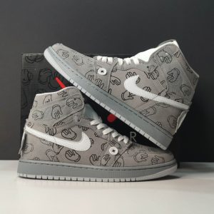 Jordan 1 High Retro Kaws Grey White