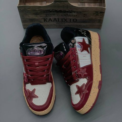 کفش کالیکستو KAALIXTO Skateboarding Low Red Wine شراب قرمز
