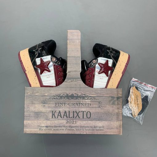 کفش کالیکستو KAALIXTO Skateboarding Low Red Wine شراب قرمز