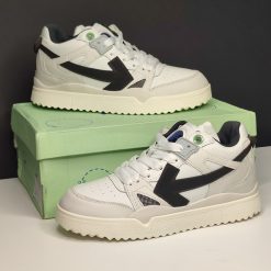 کفش آف‌وایت سفید مشکی OFF-WHITE Sponge Mid Top White Black