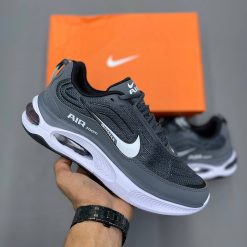 کفش نایک ایرزوم ایرمکس طوسی تیره سفید Nike Air Zoom Air Max