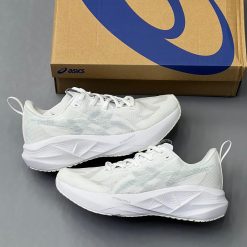اسیکس نوابلاست 5 سفید خاکستری روشن ASICS Novablast 5 White Piedmont Grey