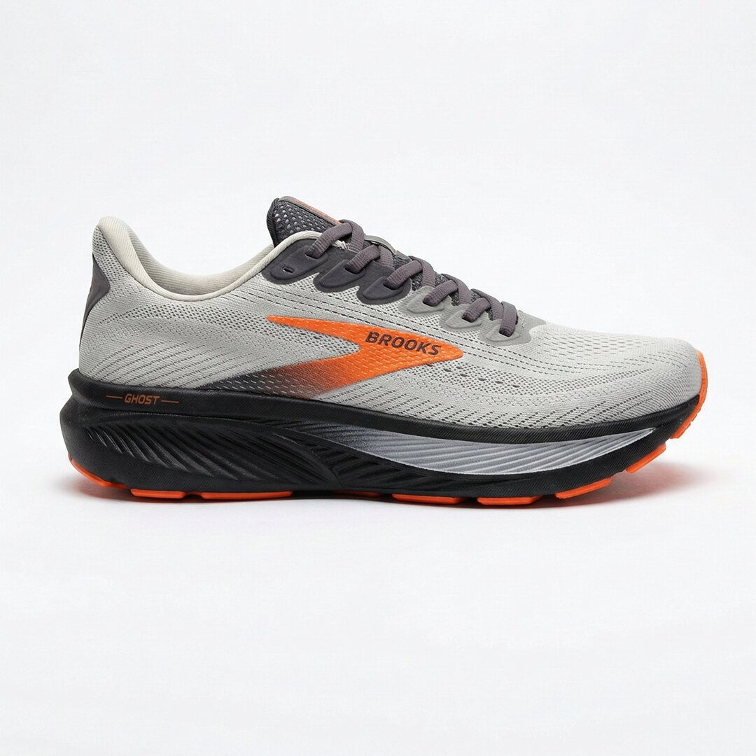 بروکس گوست 17 طوسی نارنجی Brooks Ghost 17 Oyster Orange 110442-1D-048