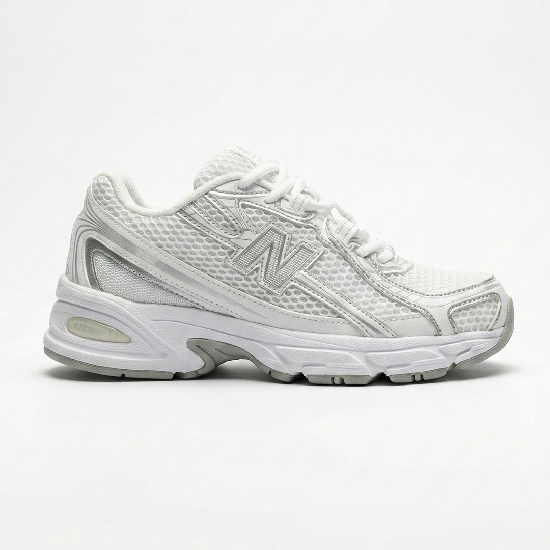 نیوبالانس 740 سفید سیلور متالیک New Balance 740 White Silver Metallic GR740WM