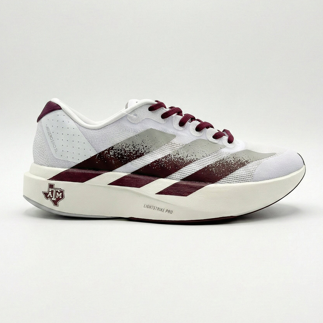 آدیداس آدیزیرو سفید زرشکی خاکستری adidas Adizero Evo SL Texas A&M JQ4566
