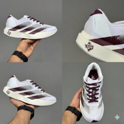 آدیداس آدیزیرو سفید زرشکی خاکستری adidas Adizero Evo SL Texas A&M JQ4566